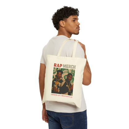 Stylish Cotton Canvas Tote Bag - Rap Merch, Eco-Friendly Shopping Bag, Everyday Use Tote, Gift for Music Lovers, Fashion Accessory