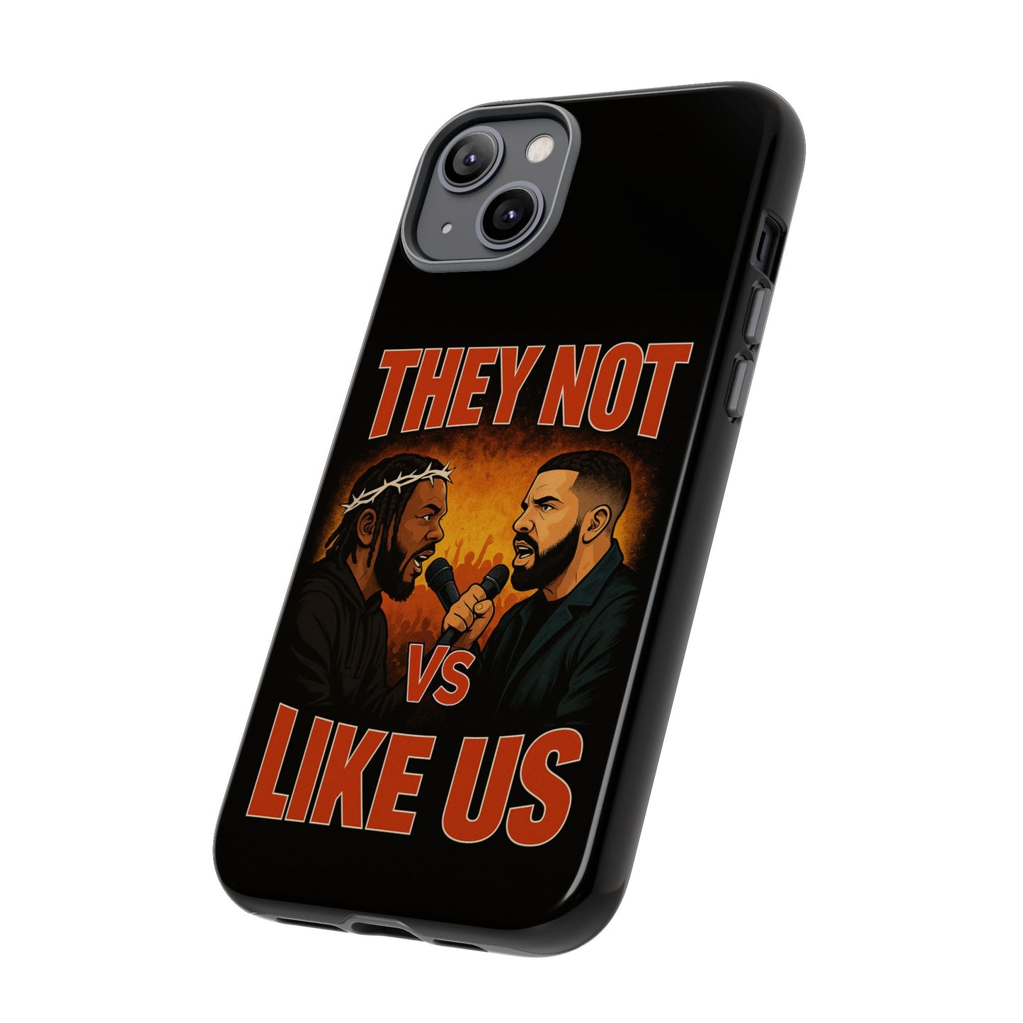 "Tough phone case, durable iPhone cover with funny design, perfect gift for Drake fans.