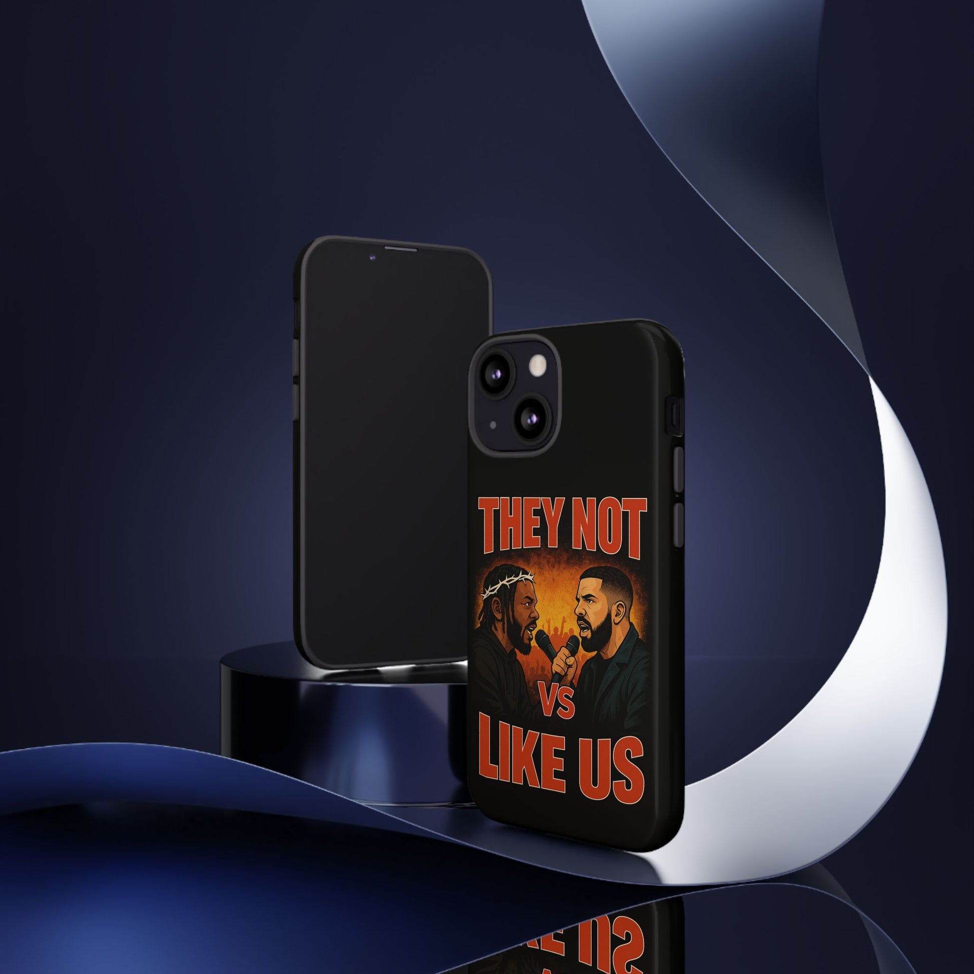 "Tough phone case, durable iPhone cover with funny design, perfect gift for Drake fans.