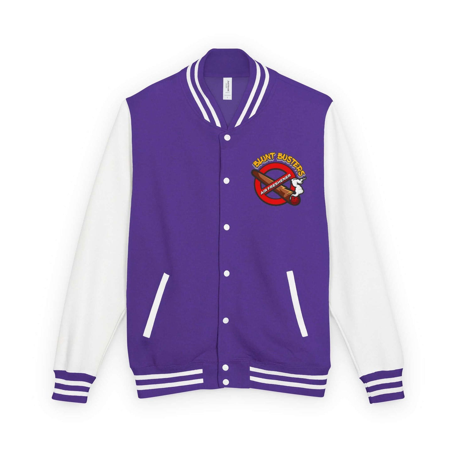 Trendy heavyweight varsity jacket for everyday streetwear Casual varsity jacket featuring unique air freshener design