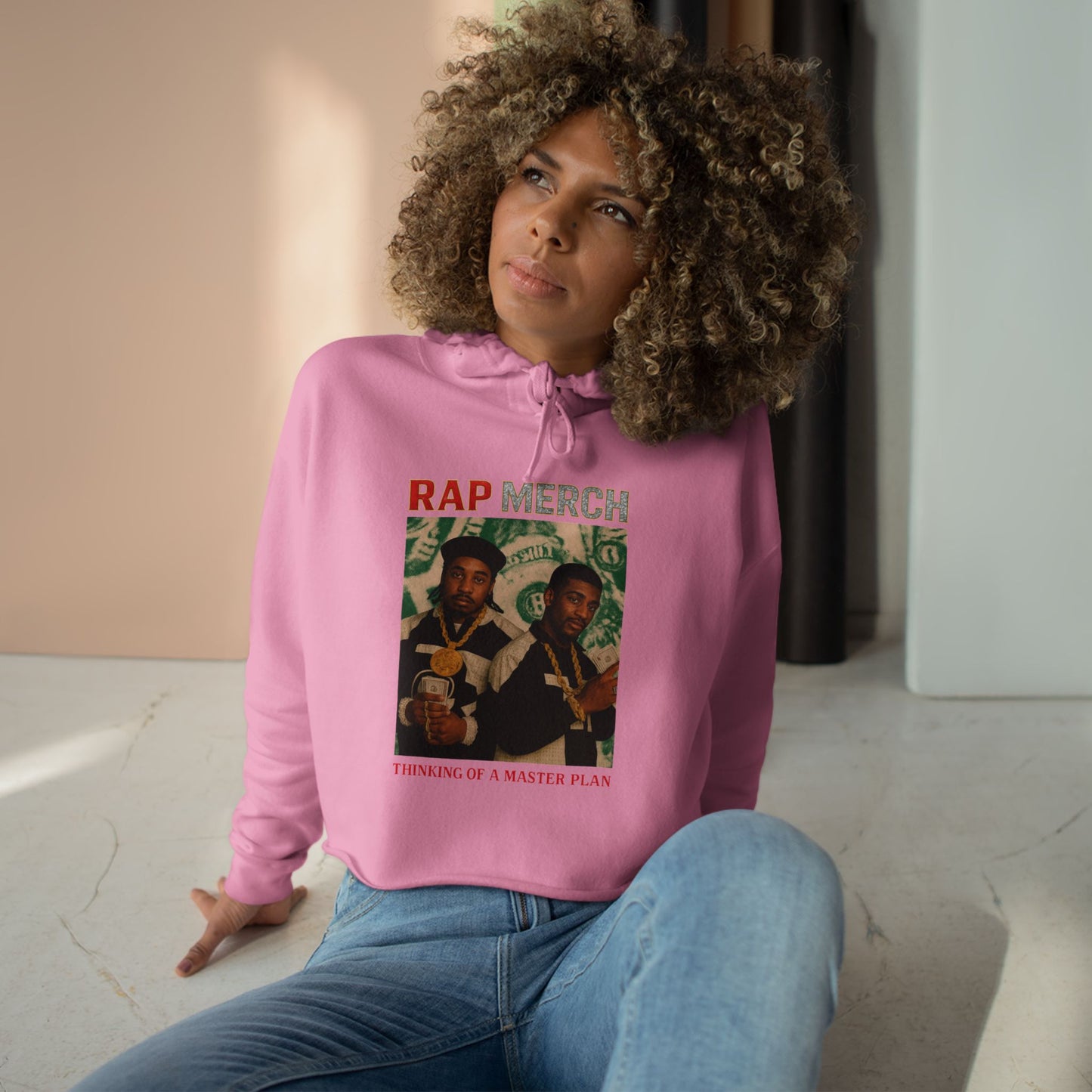Vintage Rap Merch Crop Hoodie, Hip Hop Sweatshirt, Casual Streetwear, Gift for Music Lovers, Unisex Fashion