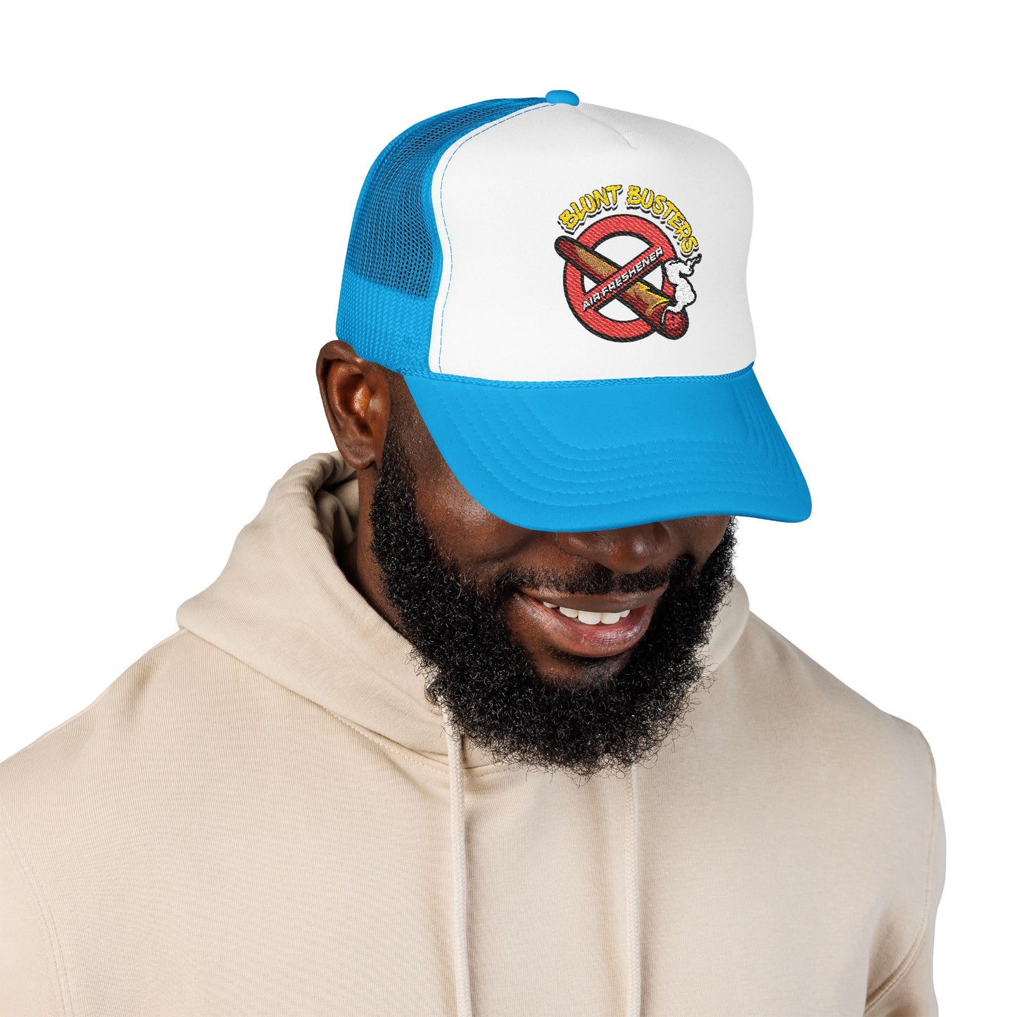 Embroidered Foam Trucker Hat | Retro Rap Merch Cap, Gift for Music Lovers, Festival Accessory
