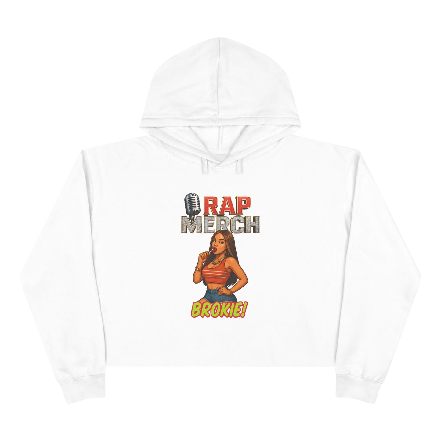 Rap-Themed Crop Hoodie, Cool Casual Hoodie, Music Lover Gift, Trendy Streetwear, Unique Graphic Sweatshirt, Everyday Comfort Wear