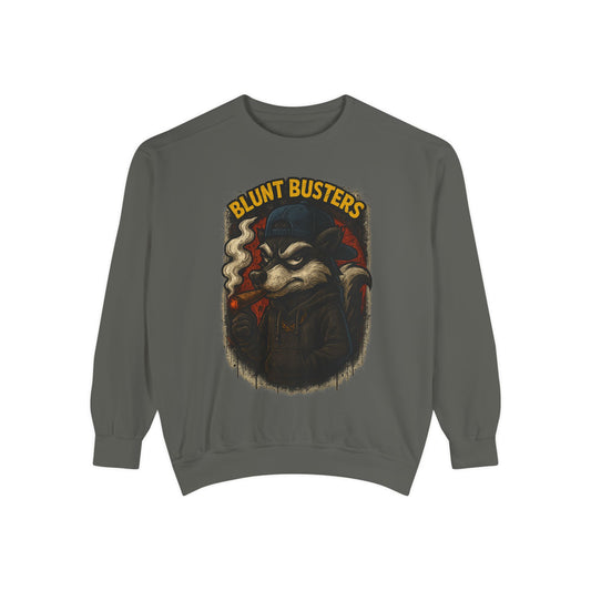 Blunt Busters Unisex Garment-Dyed Sweatshirt - Cozy, Unique Graphic Sweatshirt for Casual Style, Perfect for Gifts, Streetwear, Fall [...]
