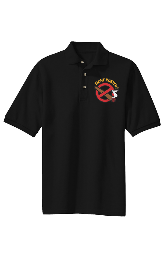 Best Black Heavyweight Cotton Pique Polo T Shirt | Bluntbusters