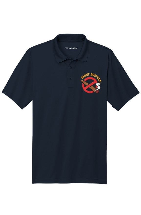 Premium C Free Navy Polo Performance T-Shirt | Bluntbusters