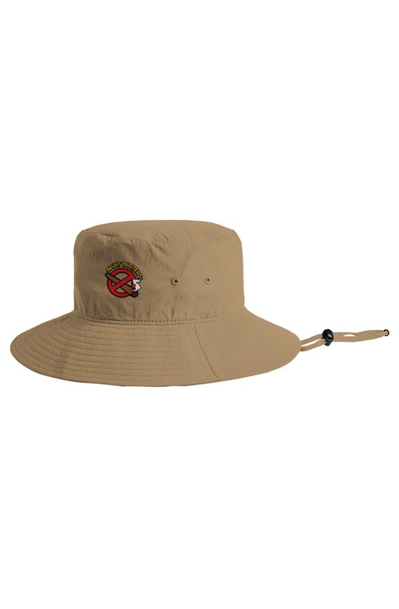 Classic Khaki Nylon Wide Brim Bucket Hat | Bluntbusters