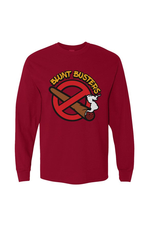 Durable Garnet Heavy Cotton Long Sleeve Tee | Bluntbusters