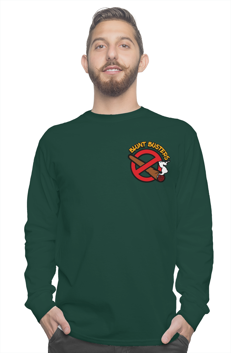 Soft Fit Forest Mens Long Sleeve Tee | Bluntbusters 