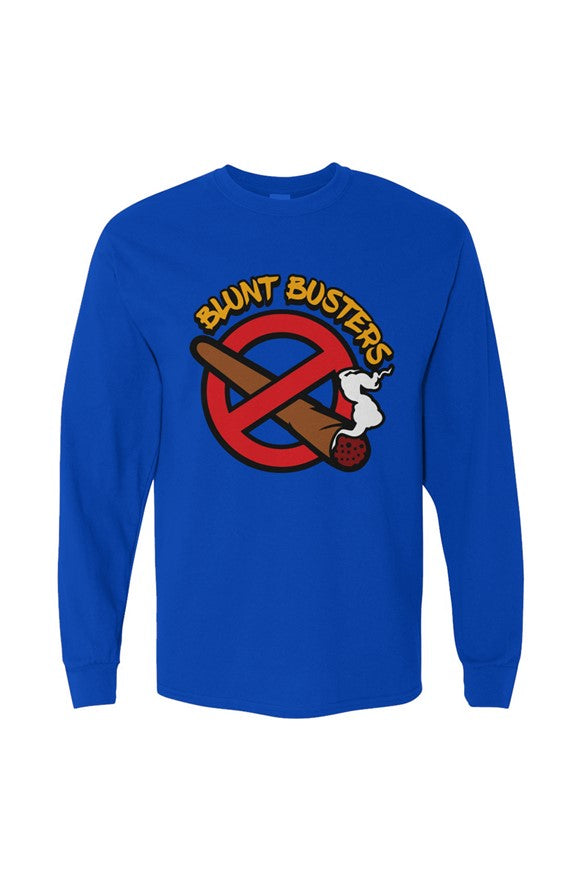 New Royal Blue Heavy Cotton Long Sleeve Tee | Bluntbusters