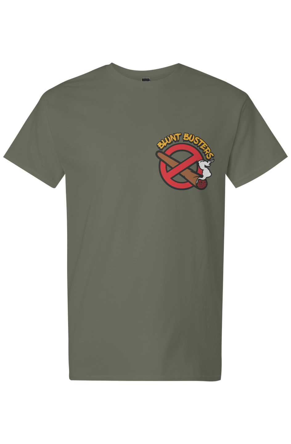 Premium Light Cotton T Shirts Military Green | Bluntbusters