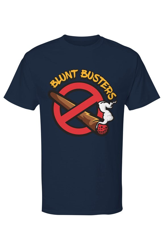 Premium Men's Gold Soft Touch T-Shirt Deep Navy | Bluntbusters