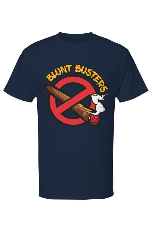 Premium Men's Gold Soft Touch T-Shirt Deep Navy | Bluntbusters