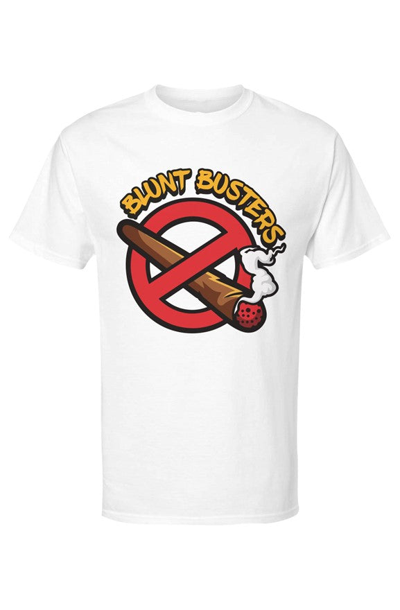 Premium Mens Gold Soft Touch Tshirt White | Bluntbusters