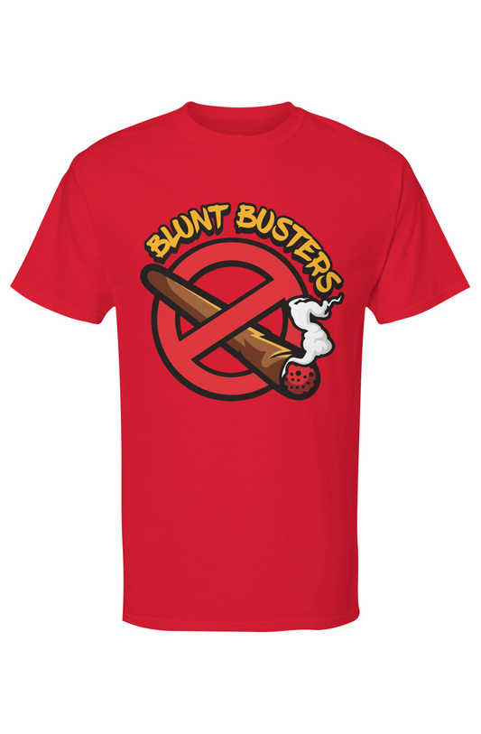 Stylish Gold Soft Touch T Shirt Deep Red Mens | Bluntbusters