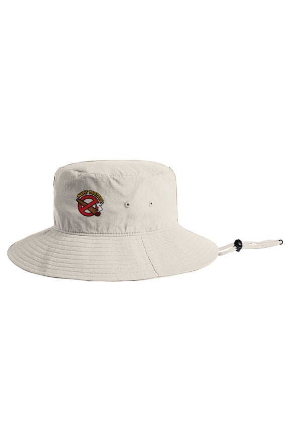 Stylish Nylon Wide Brim Bucket Hat Ecru | Bluntbusters